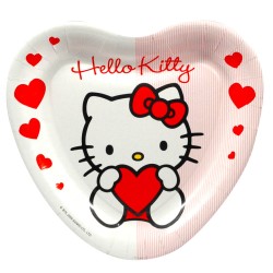 Bote invit supplmentaire Hello Kitty Coeur rouge. n1